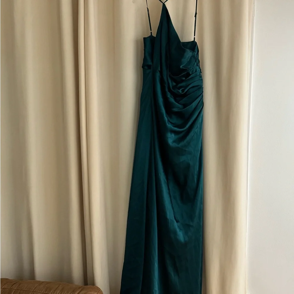 David's Bridal One-Shoulder Gown - Picture 2 of 3